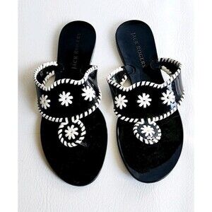 Jack Rogers Black and White Sandals